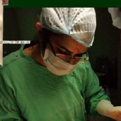 Dr. Surbhi Abrol in surgical attire
